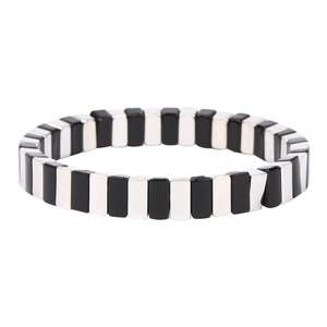NEW COLOR SHOUT women's she's all that metallic bracelet in silver and black